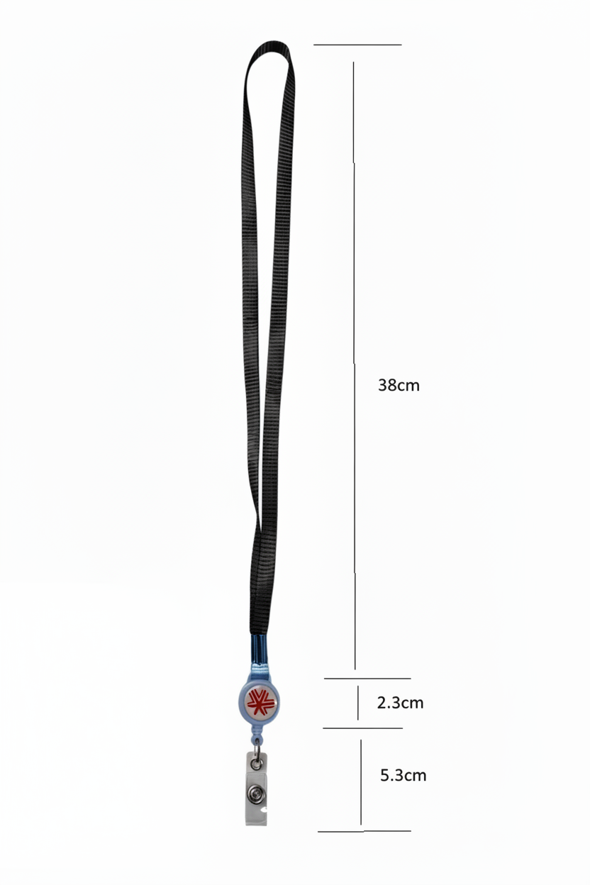 Black Retractable Lanyard with Badge Holder | Dunroben