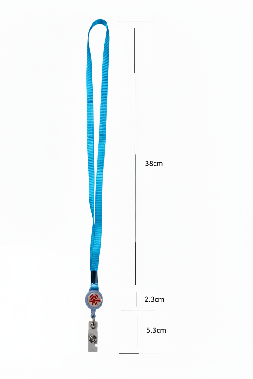 Blue Retractable Lanyard with Badge Holder | Dunroben