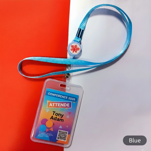 Blue Lanyard with Color Label