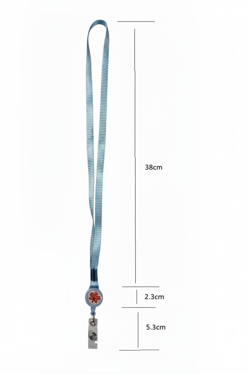 Light Blue Retractable Lanyard with Badge Holder | Dunroben