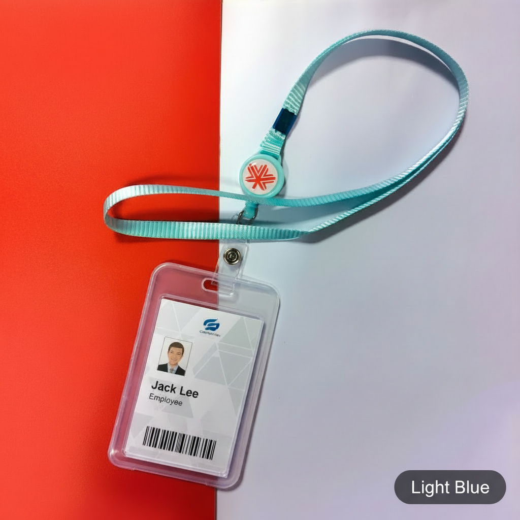 Light Blue Lanyard with Color Label