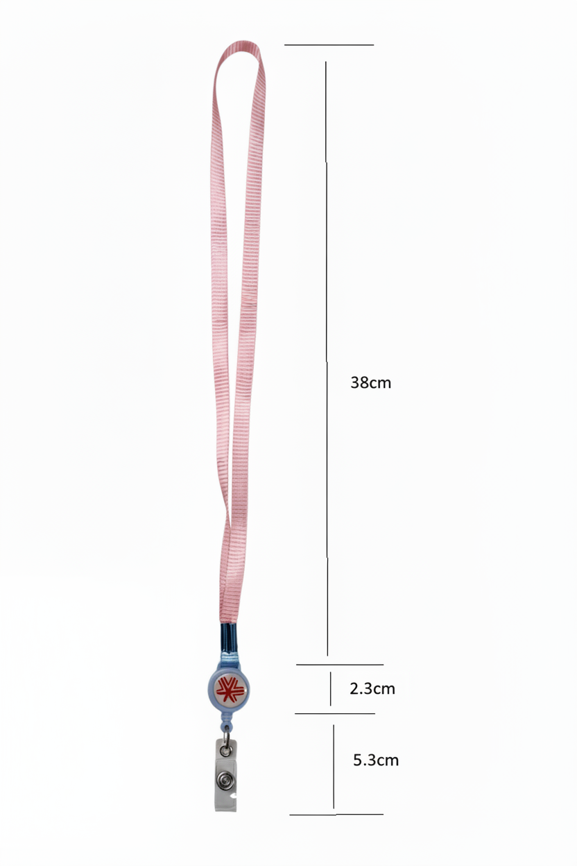 Pink Retractable Lanyard with Badge Holder | Dunroben