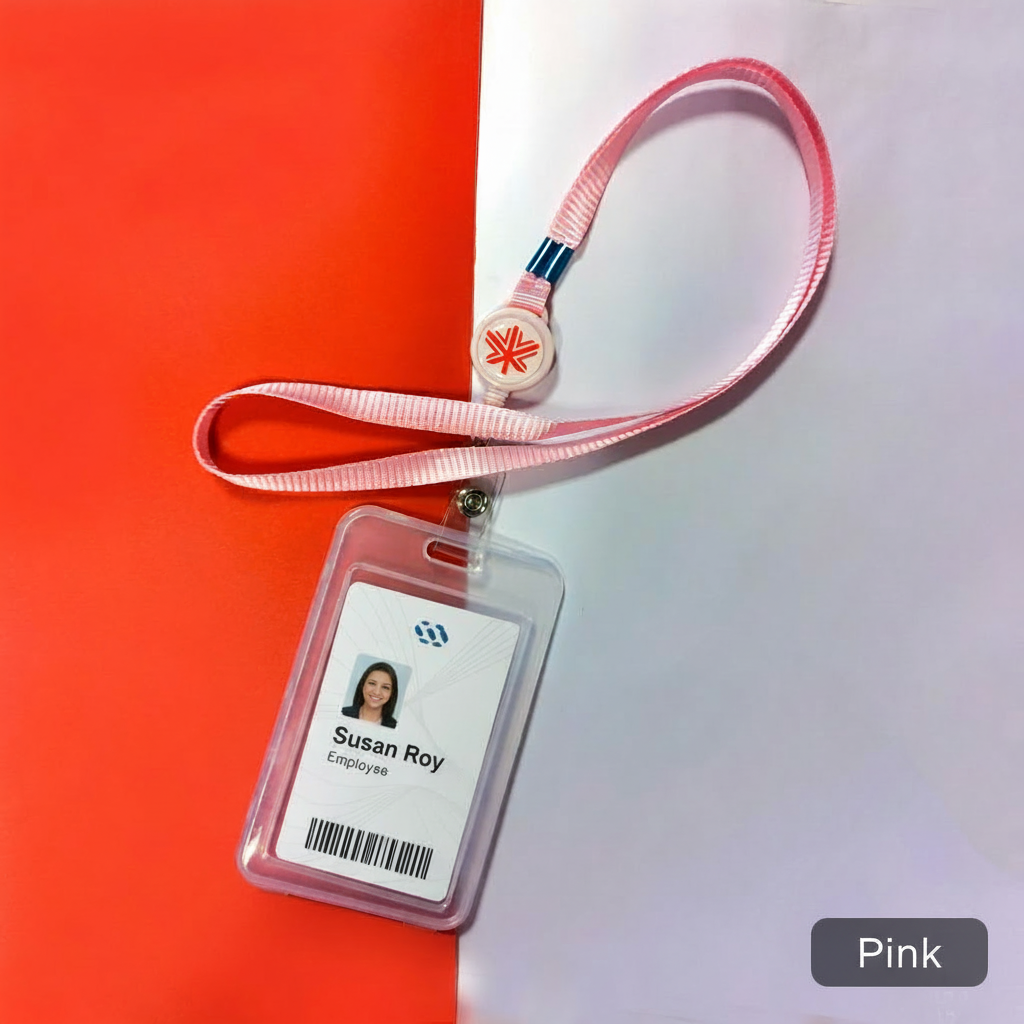 Pink Lanyard with Color Label
