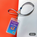 Silver Lanyard with Color Label