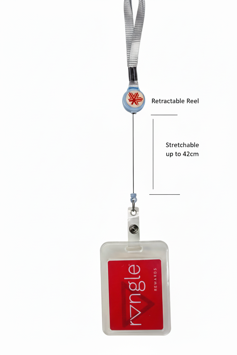 Silver Retractable Lanyard with Badge Holder | Dunroben